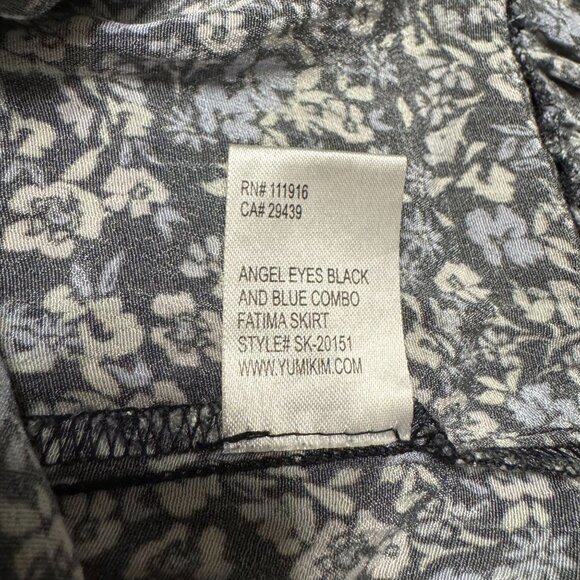 Yumi Kim Floral Maxi Skirt Womens Size L Ruffle Tulip Hem Flowy Rayon Tiered - Picture 6 of 8